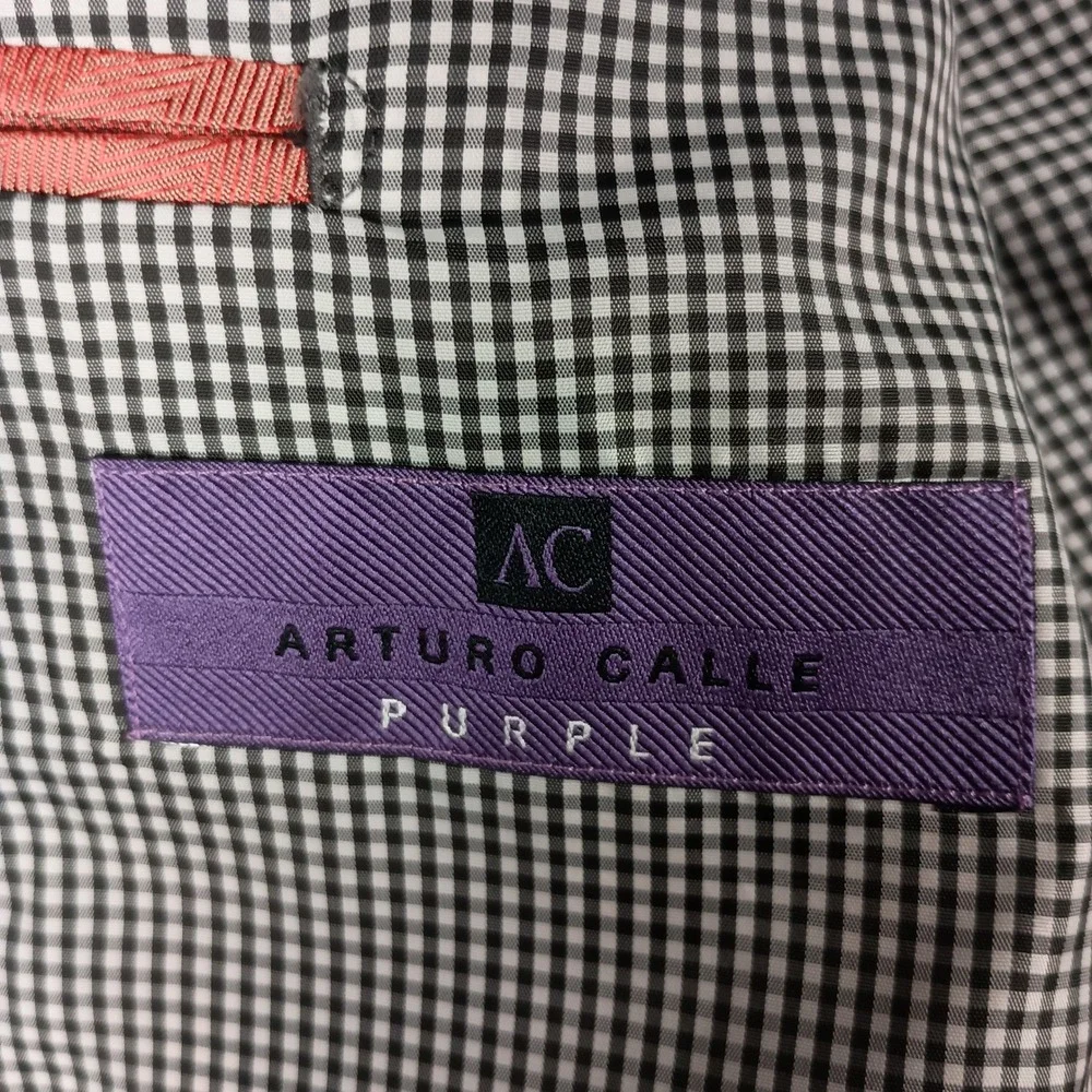 Arturo Calle 38 Regular Mens Grey Red Nep 100% Wool Italian Fabric Blazer